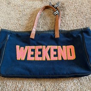 Simply southern collection weekend, bag, varsity letters, pink blue